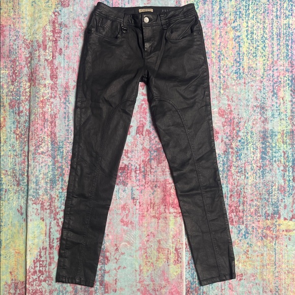Burberry Pants - Burberry Brit Black pleather skinny stretch Pants